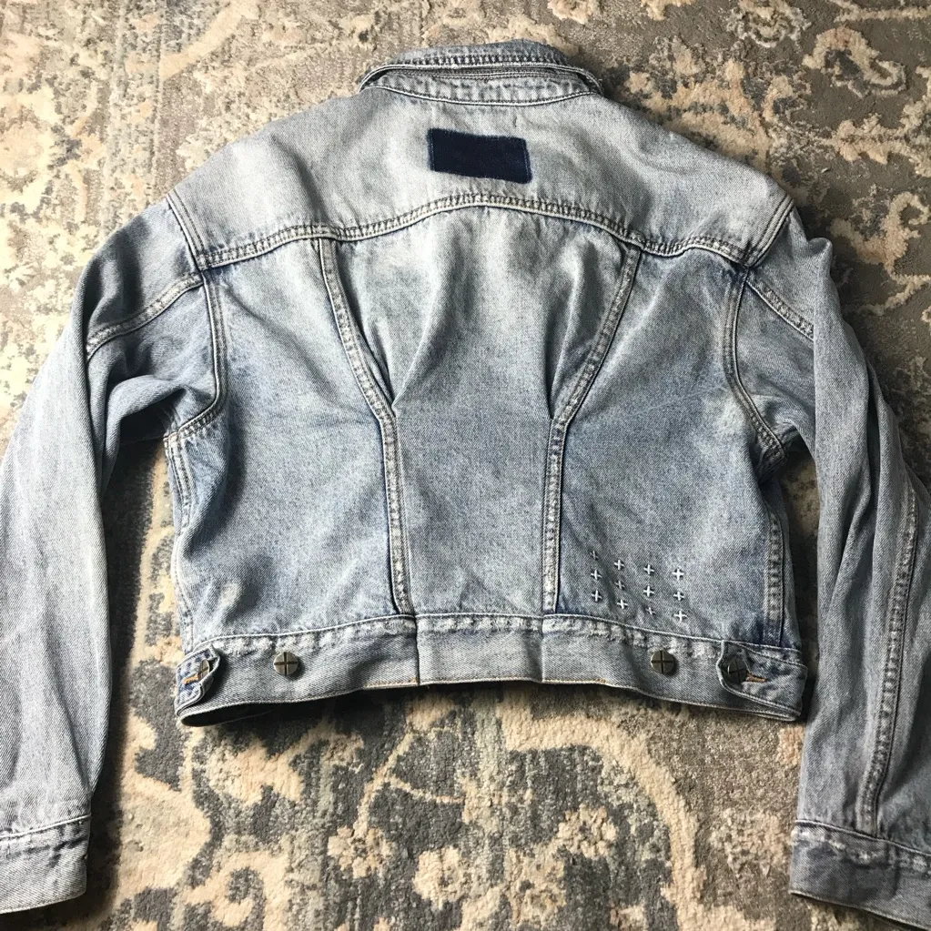 Ksubi Denim Cropped Jacket Blue Size M - Image 3