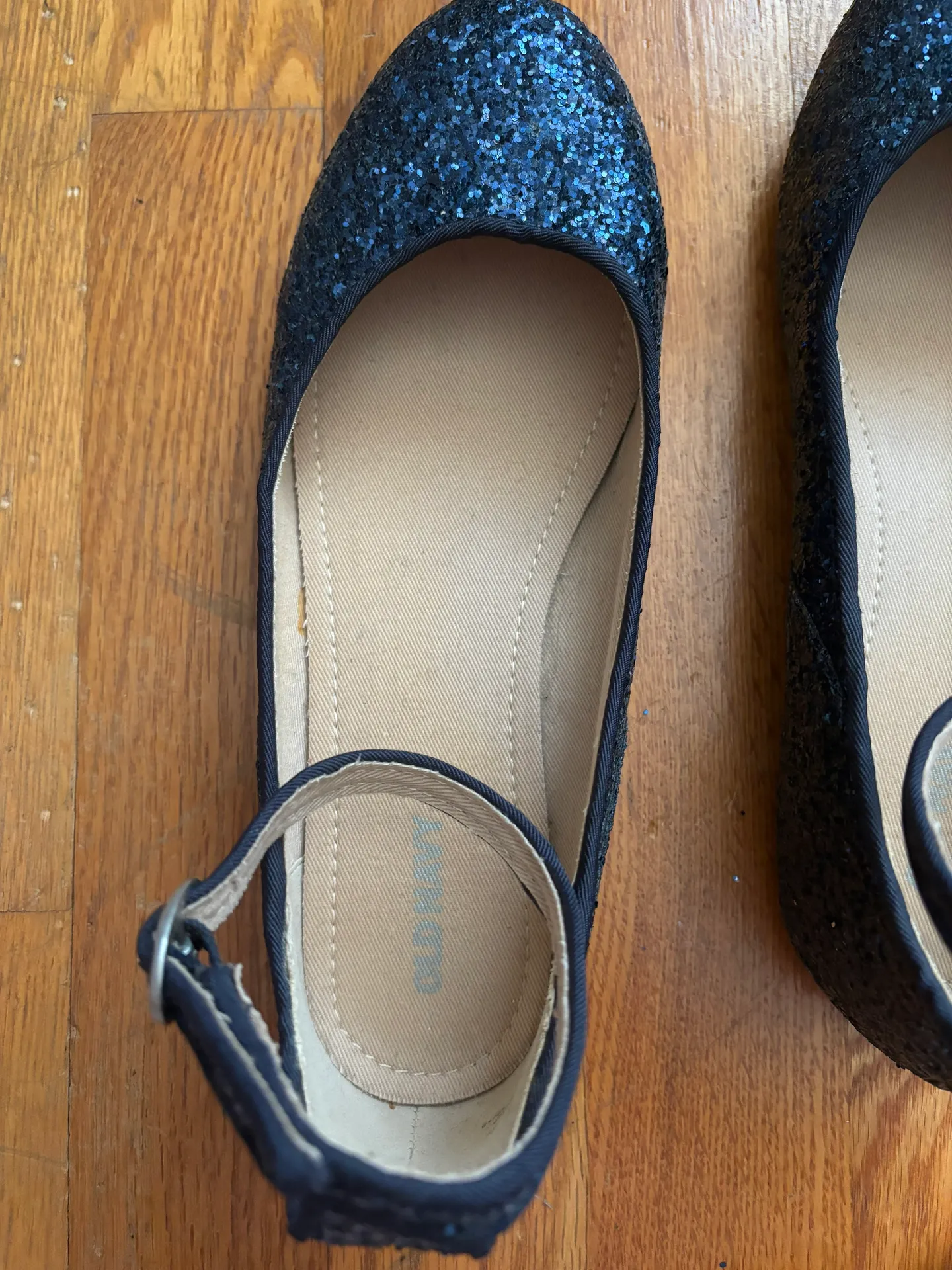 Old Navy Blue Glitter Ballet Flats - Image 4