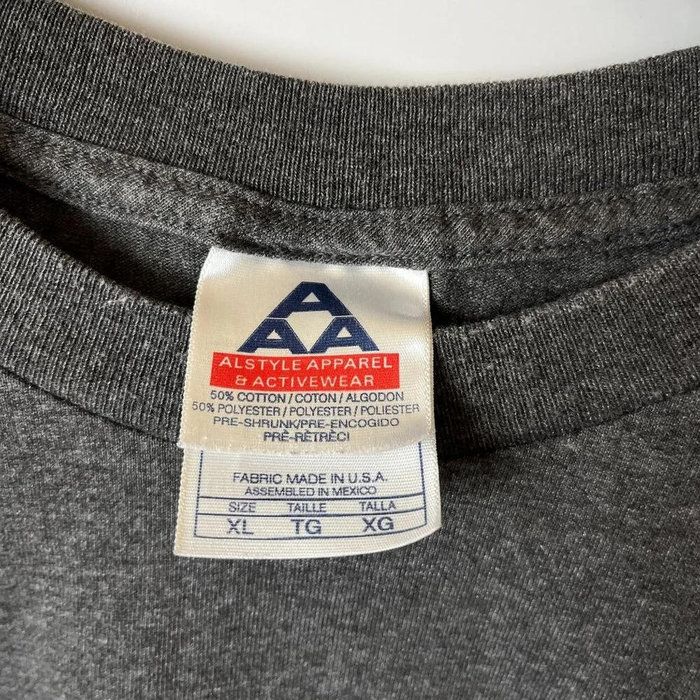 Vintage Y2K Nashville Rocks T Shirt Gray XL Extra Large Music Embroidered Tee - Image 11