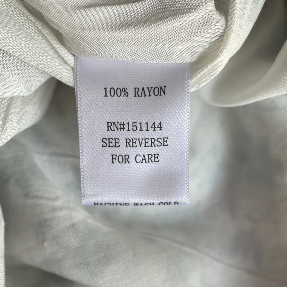 L.N.V Patchwork Floral Paisley Dress White Size M - Image 5