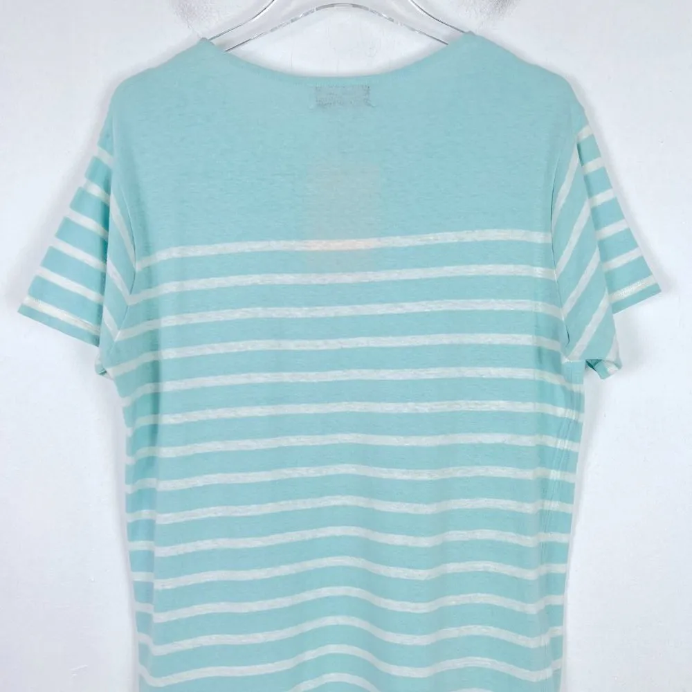 NWT La Ligne New Edie Knit Dress in Pale Blue Ivory Striped Casual Size Small S - Image 10