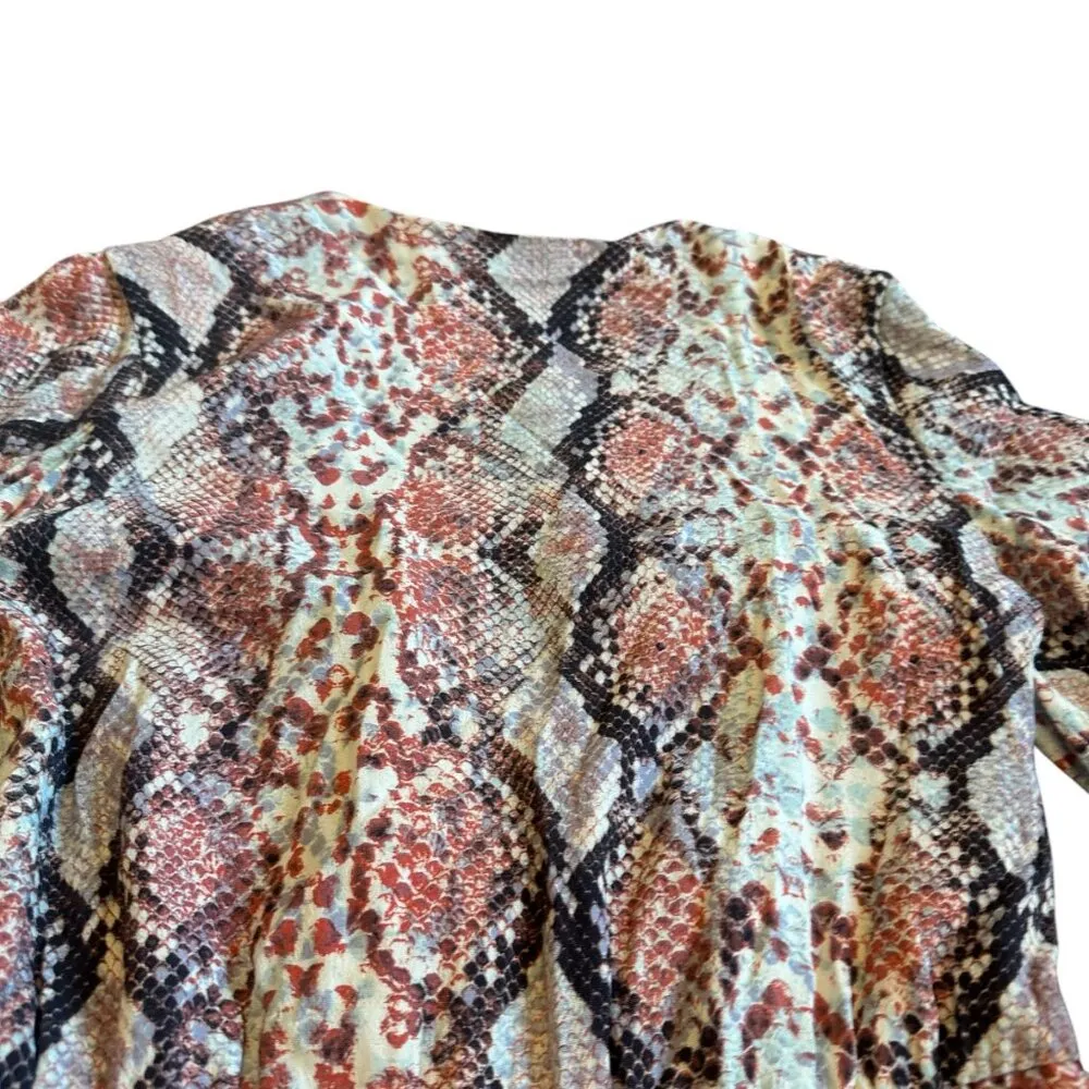 Lovers + Friends Epiphany Shorts Romper Snake Print Flowy Lace Up Size Small - Image 8