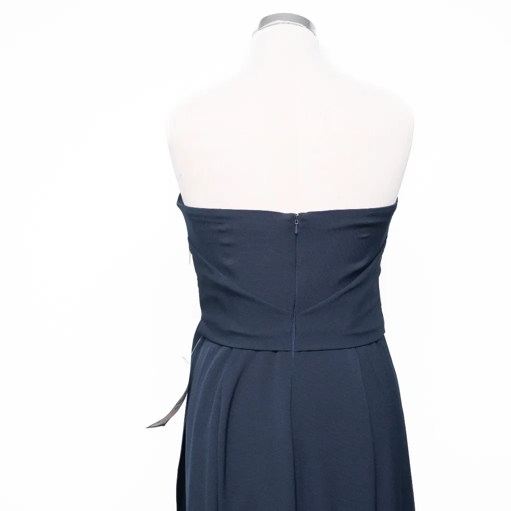 Betsy & Adam -   Faux Wrap Strapless Gown with Waist Bow - Image 10