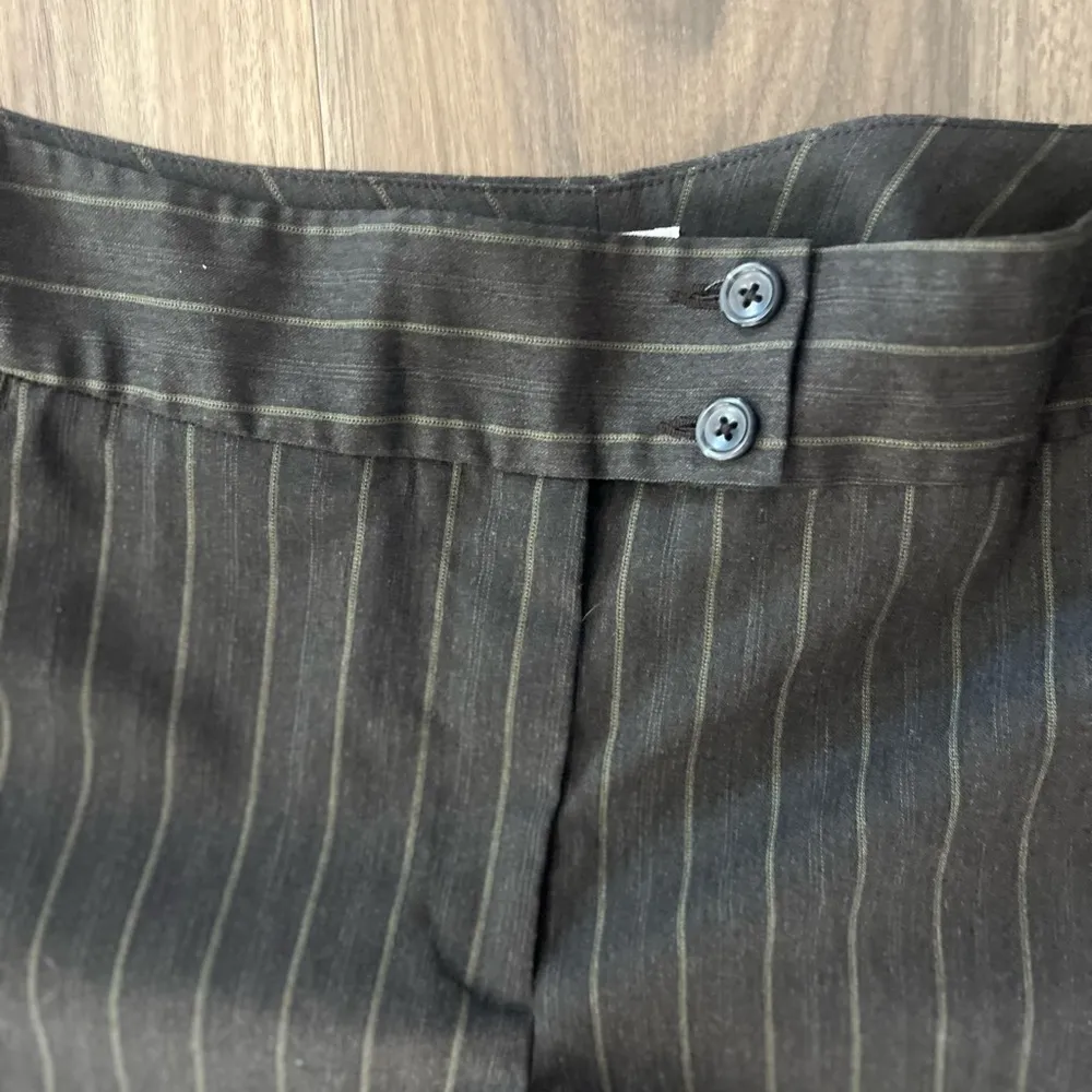 Chicos vintage Pinstripe Black Trousers 16(3) SHORT - Image 2
