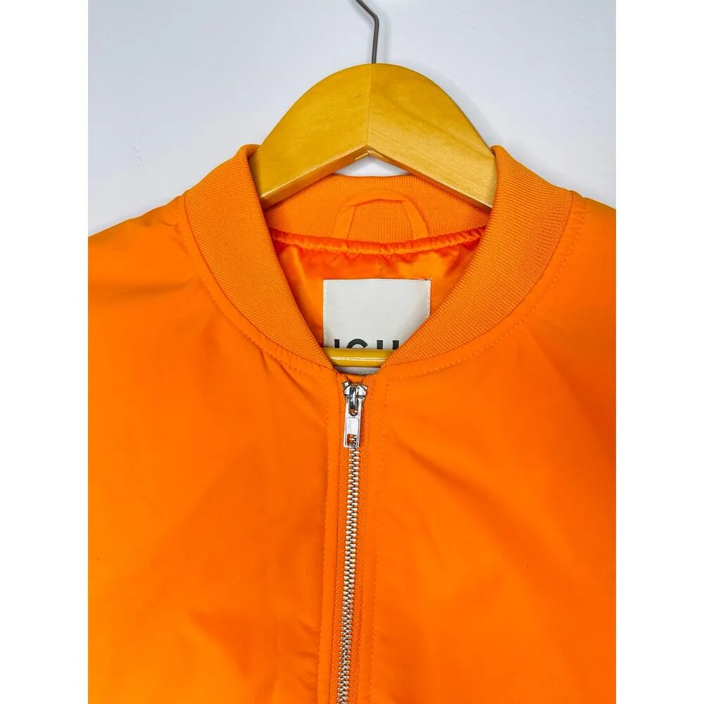 ICHI IHELISO JA Bomber Jacket size 38/ Medium Orange Full zip - Image 5