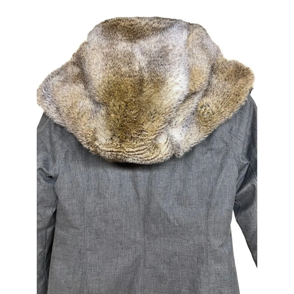 Aritza Babaton Oskar Parka Jacket Faux Fur Lined Down Fill Charcoal Women’s XS - Image 7