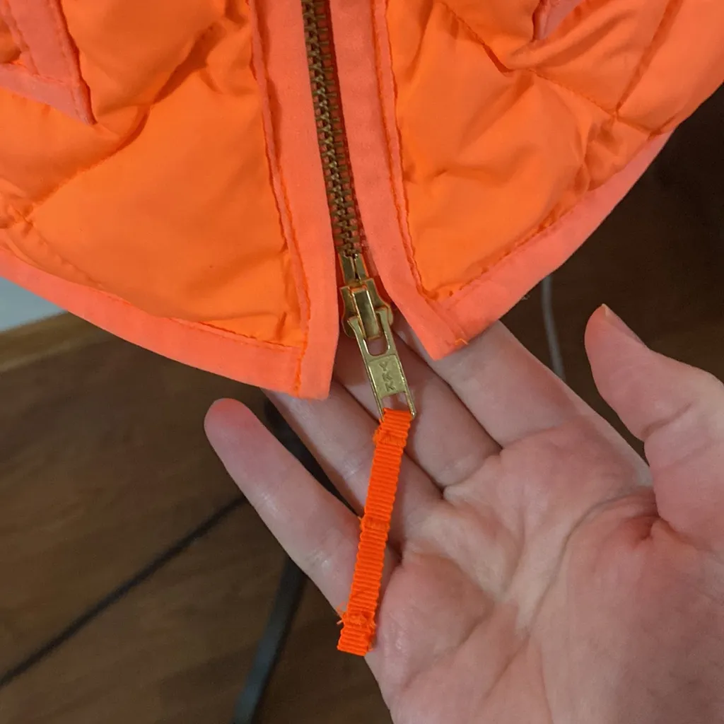 J Crew Factory Excursion down feather fill quilted puffer utility vest size XS - Image 8