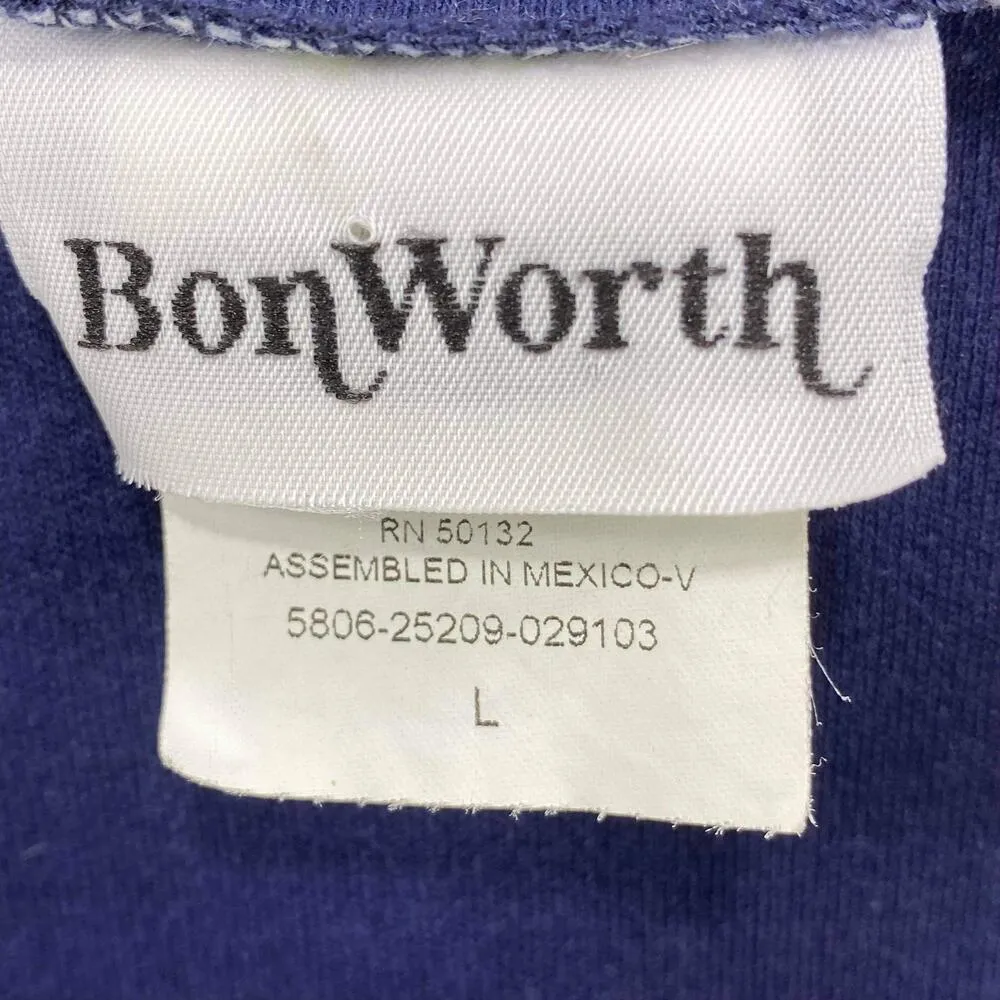 90s Vintage BONWORTH Blue Nautical Light House Short Sleeve T - Image 3