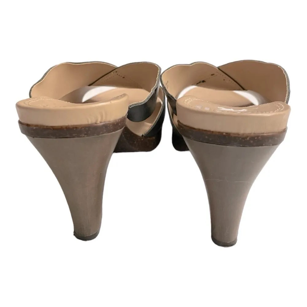 Mootsie‎ Tootsies Black Moxanak Criss Cross Straps Heeled Mules - Image 4