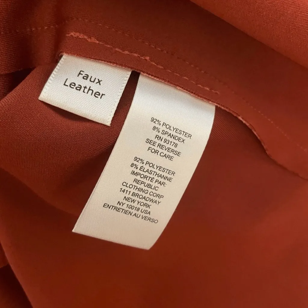 Truth women’s 1x faux leather burnt orange BEAUTIFUL COMFY BUTTON DOWN Silver - Image 7