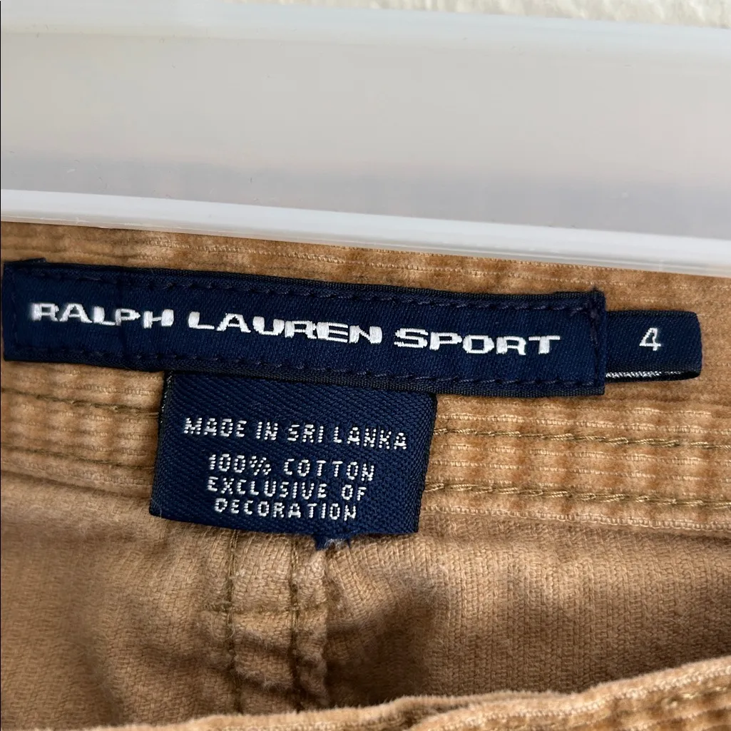Ralph Lauren sport vintage 90’s Y2K corduroy dark tan boot cut cotton pants 4 - Image 5
