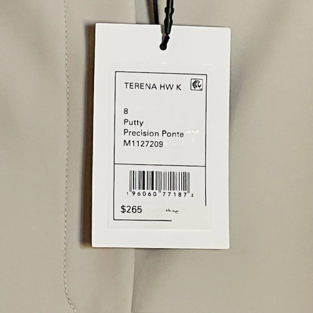 Theory High Waist Precision Ponte Wide Leg Terena Pants Putty 8 NWT NEW - Image 5