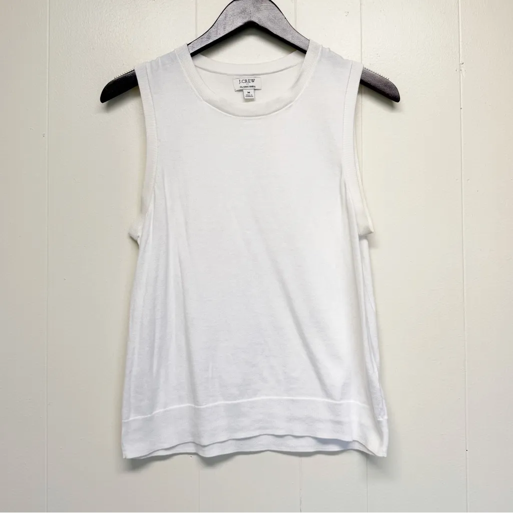 J.CREW Factory Sweater Shell White Medium - Image 4