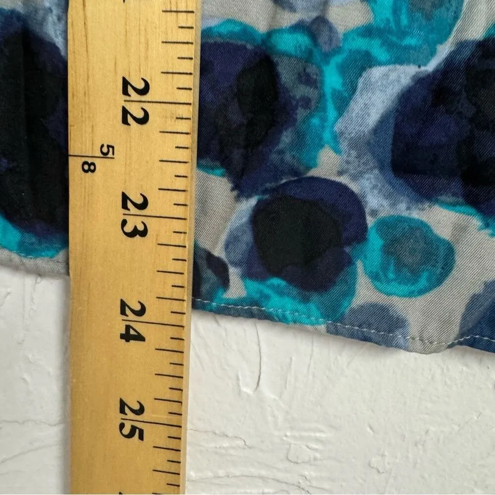 Boden Blue Silk Blend Spotted 3/4 Sleeve Blouse Women’s 4 Shirt Top Casual - Image 9