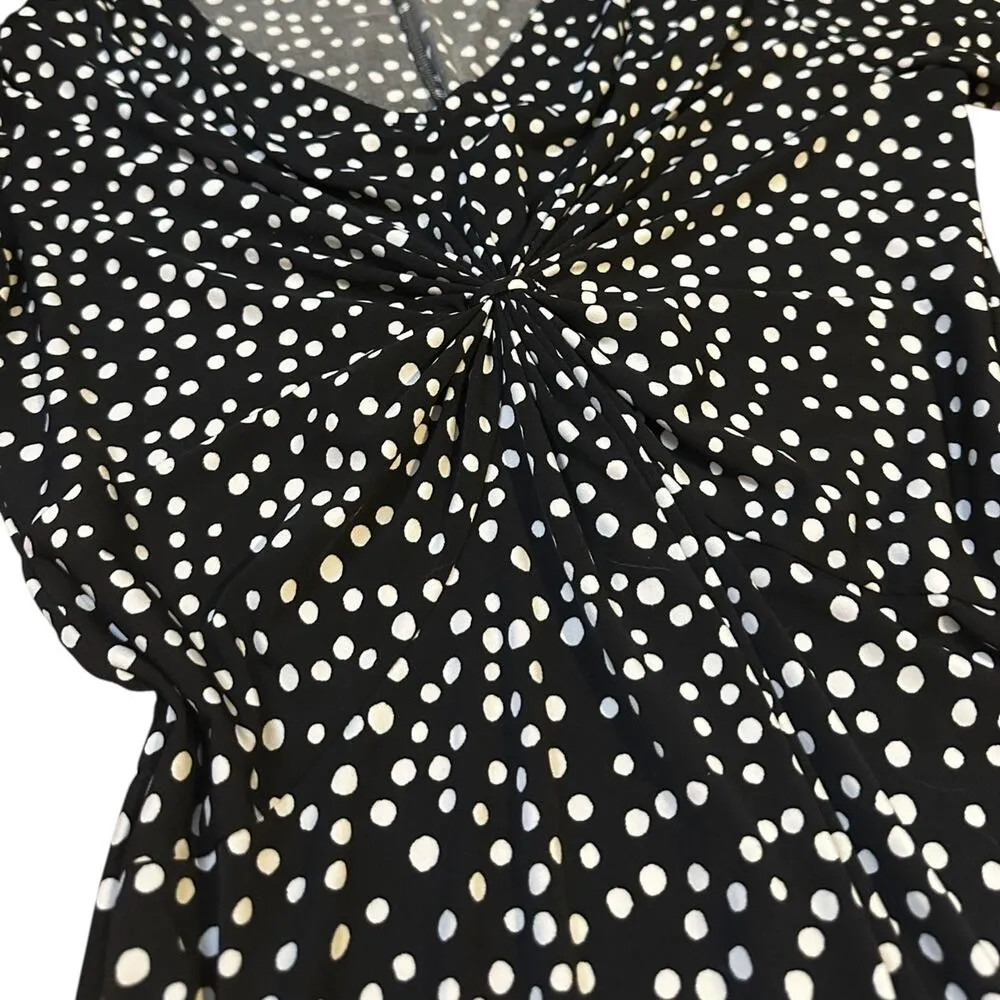 Black And White Polka Dot Everyday Dress Size M - Image 3