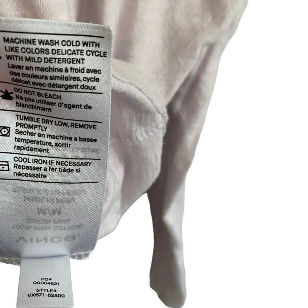 Vince Dolan Boat Neck Pima Cotton Slouchy Long Sleeve Tee Pale Pink Medium - Image 7