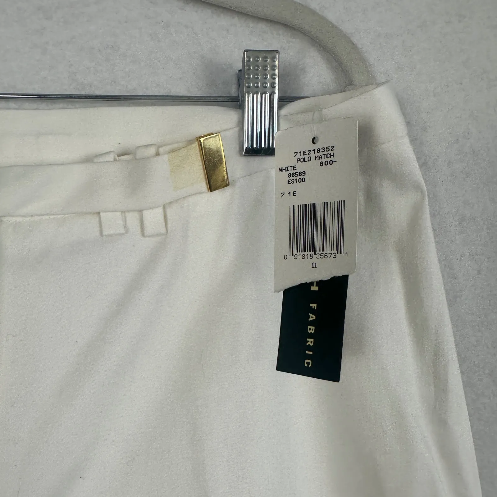 New Lauren Ralph Lauren Womens‎ 14 White Stretch Fabric Cropped Pants Tailored - Image 5