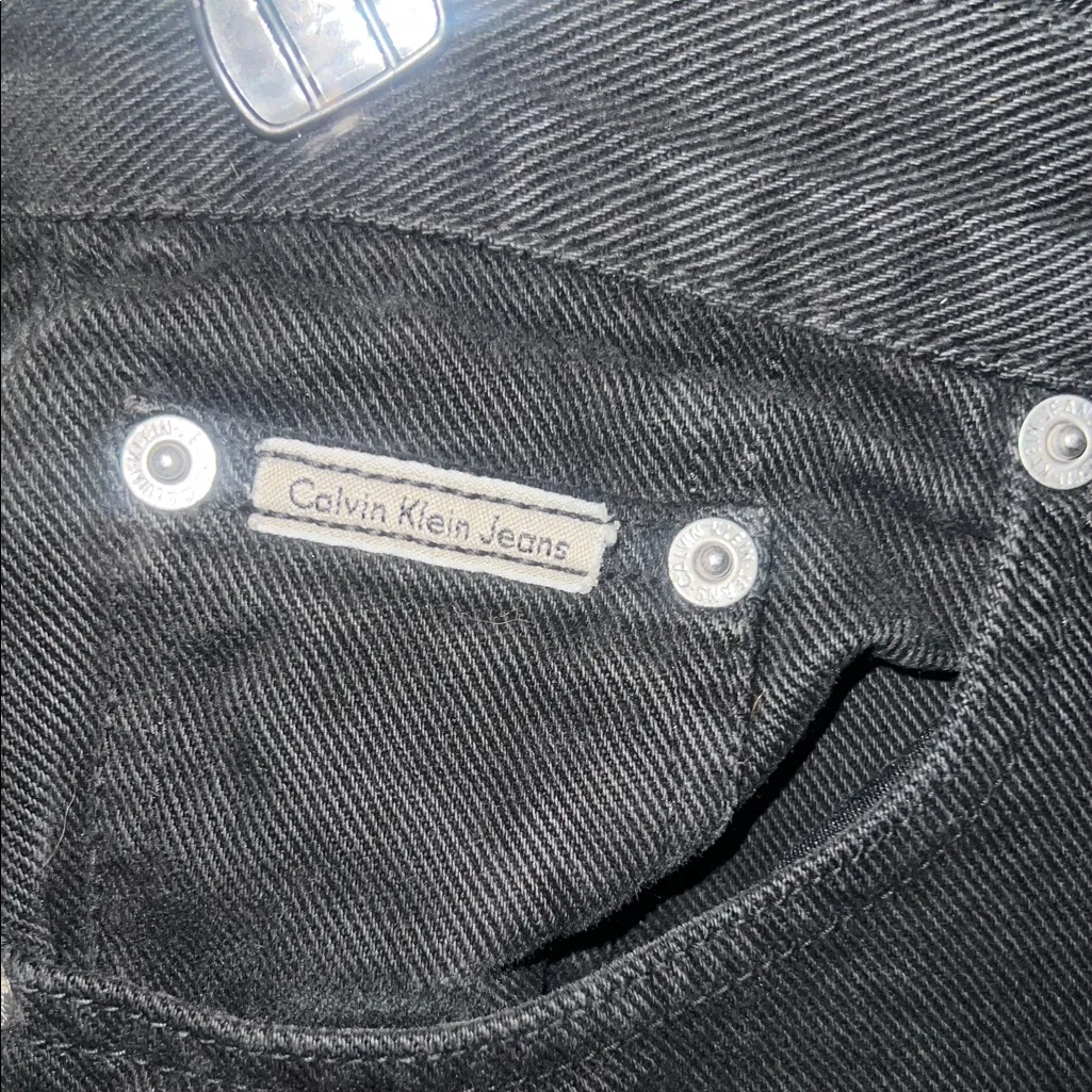 Vintage Calvin Klein Classic Black Women's Jeans 90s Size 30 - Image 8