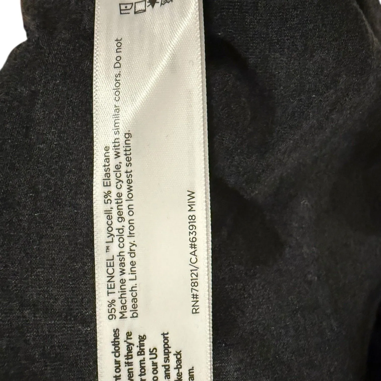 EILEEN FISHER V-NECK TANK DRESS JERSEY MIDI CHARCOAL LRG Stretchy Comfort Women - Image 3