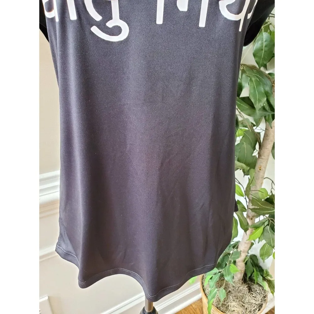 RBX Woman's Black 100% Polyester Round Neck Short Sleeve Pullover Blouse Size L Size L - Image 4