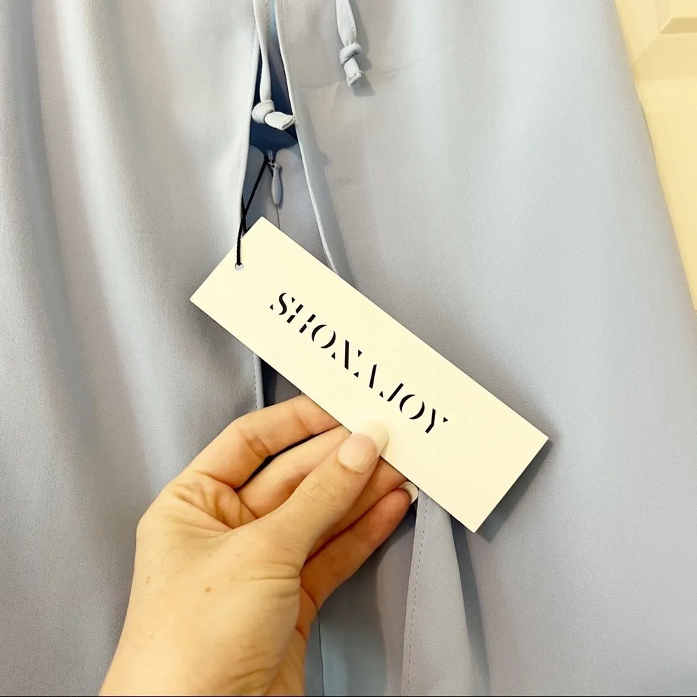 SHONA JOY Frill High Neck Maxi Dress Cornflower - Image 11