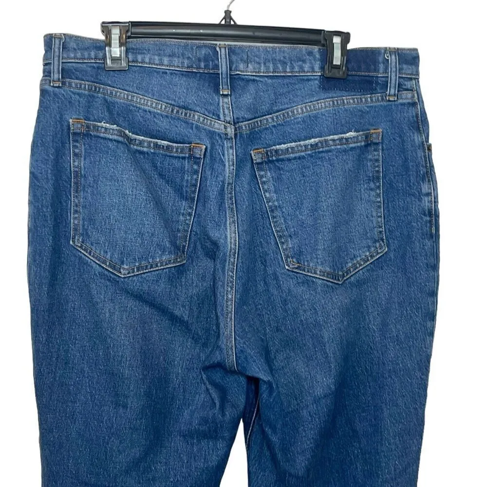 Abercrombie & Fitch The Kick Flare Ultra High Rise Jeans Crop Two Tone Size 32 S - Image 6