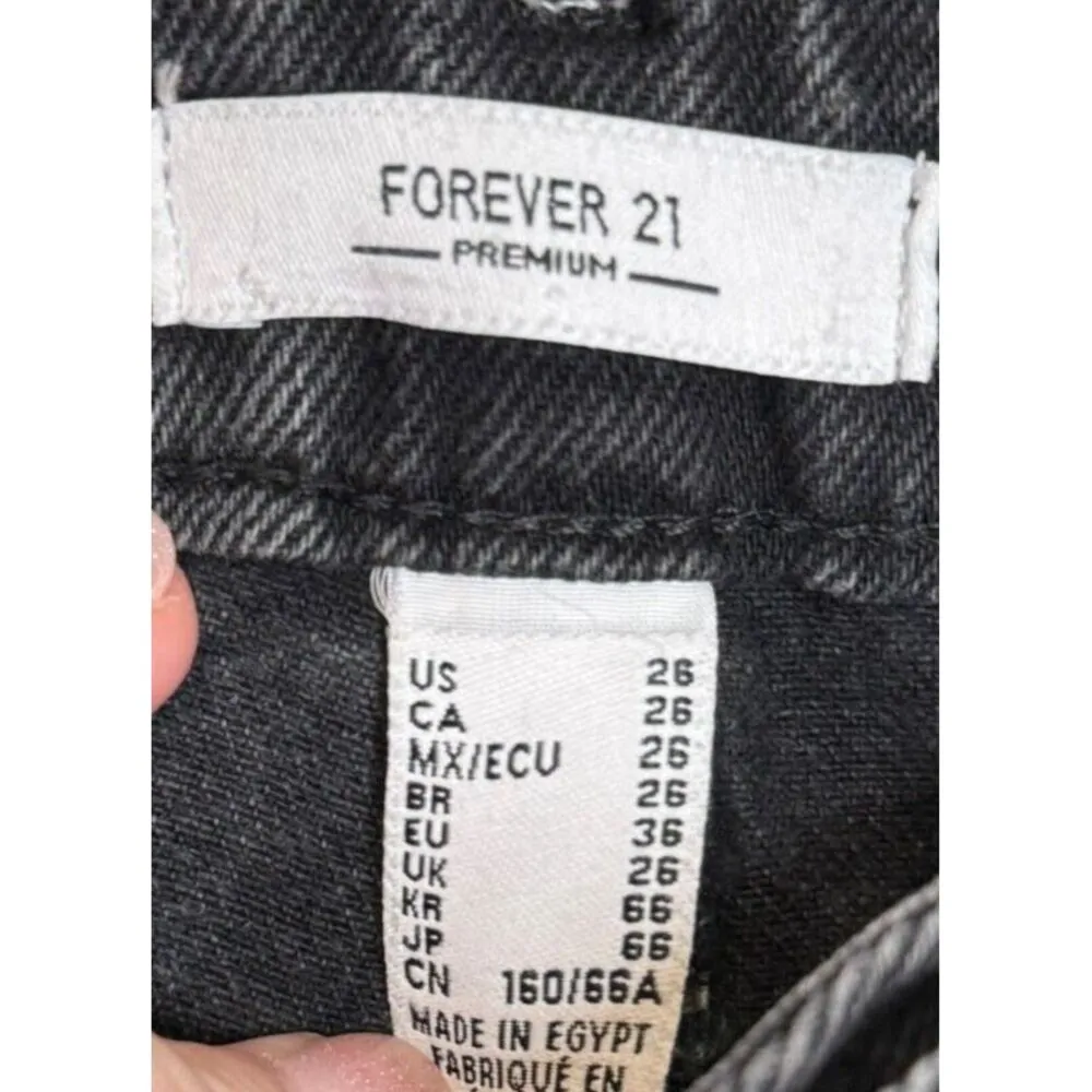 Forever 21 Women's Jeans Distressed 90's Fit Pinch Waist Loose Fit Relaxed Sz.26 - Image 5