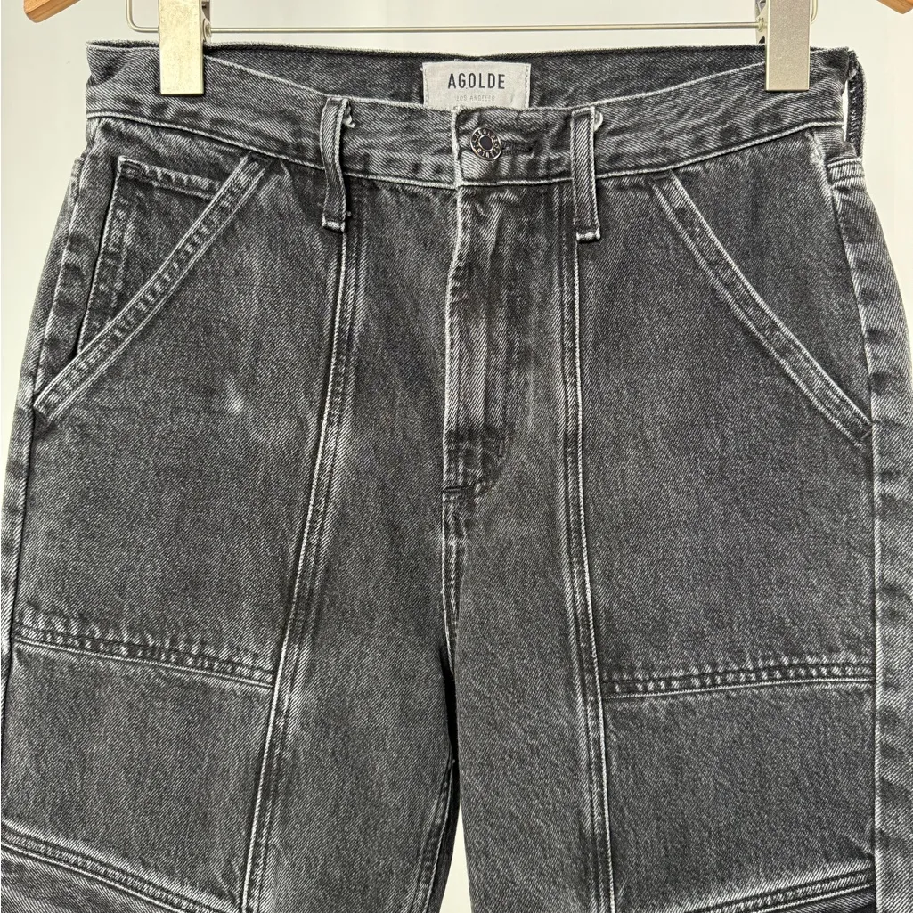 AGOLDE Cooper Cargo Jeans in Panther Black‎ Size 26 - Image 5