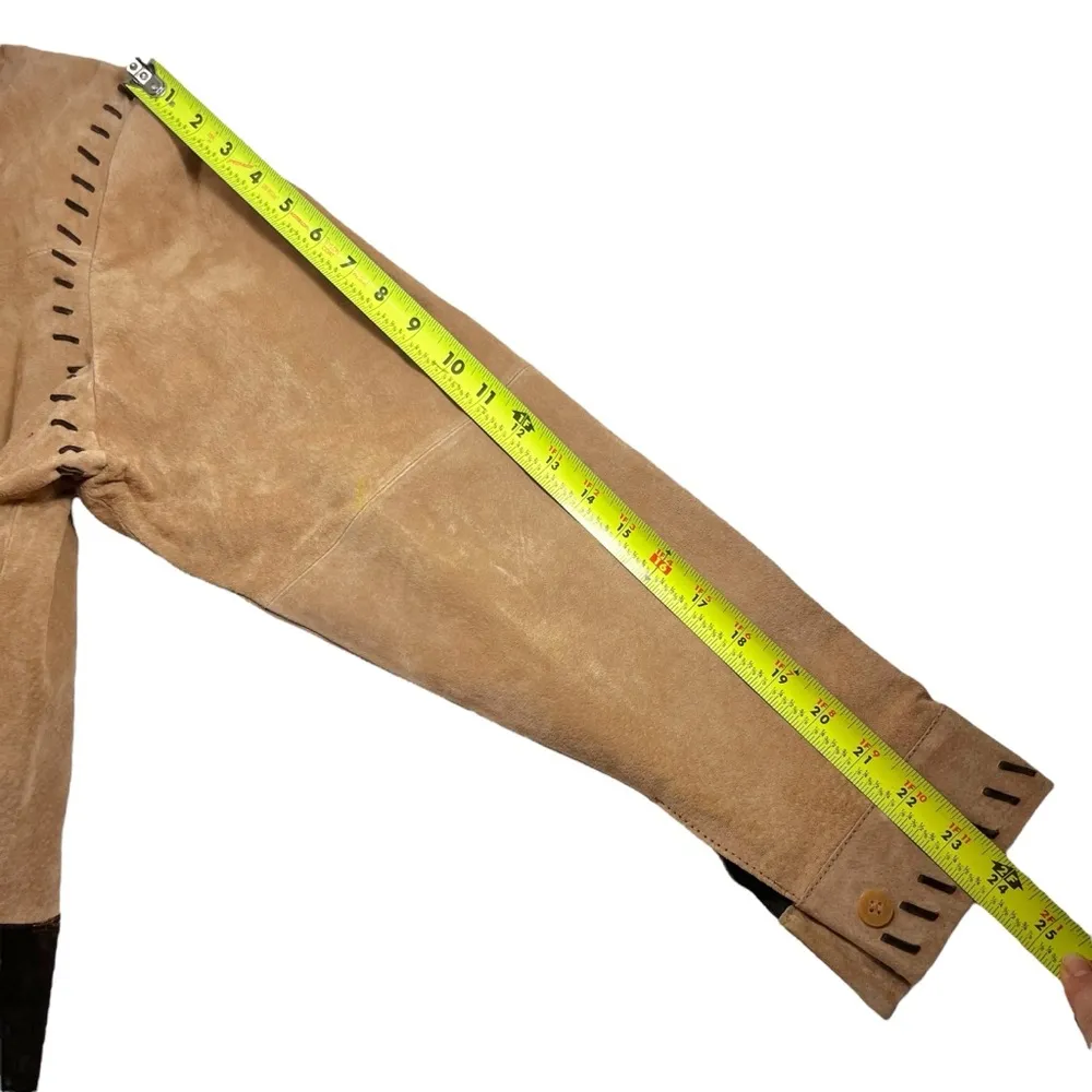 The Quacker Factory Suede Jacket Women Size L Safari Elephant Giraffe Barn Style - Image 13