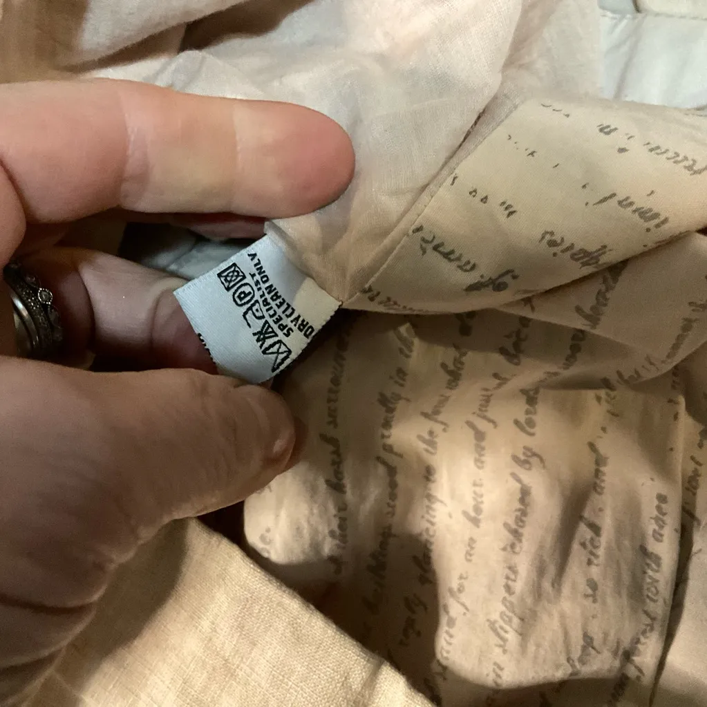 Sundance Jacket Womens Medium Lambskin Leather Linen Cream Zipper Moto Soft - Image 7