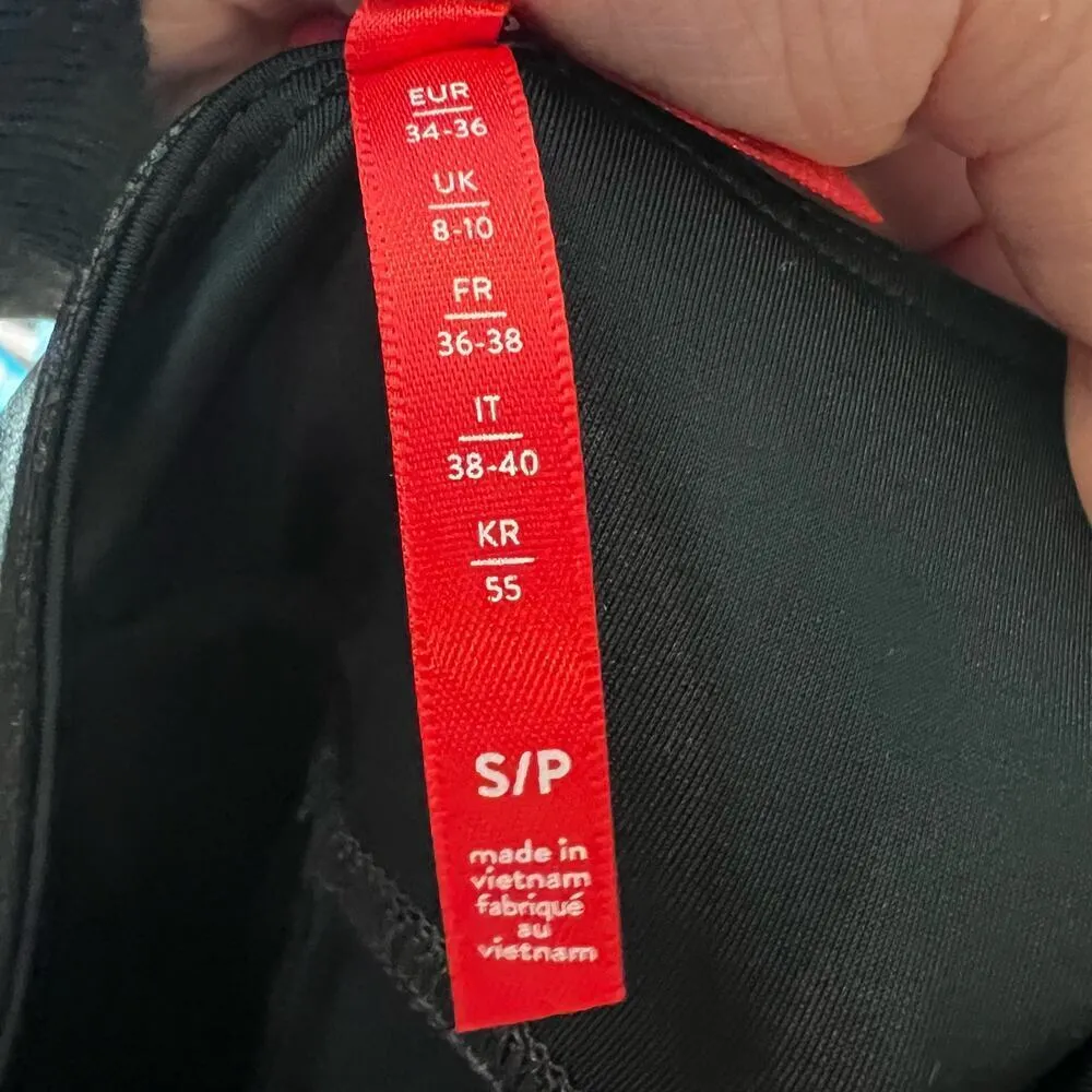 Spanx black leggings sleek & smoothing slimming basic neutral size small - Image 7