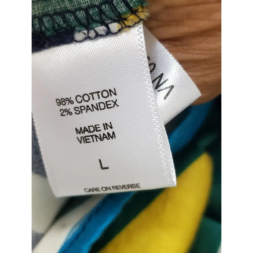 7th Avenue Women Multicolor Cotton Collared Long Sleeve Button Down Shirt Large - Image 11