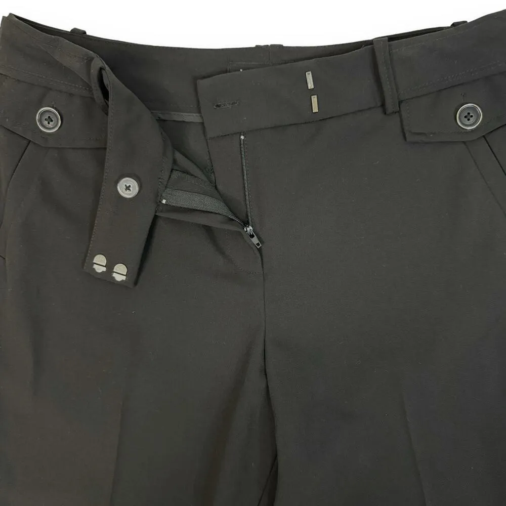 NEW Larry Levine Black Cropped Capri Pants Casual Lightweight Stretch Size 10 - Image 3