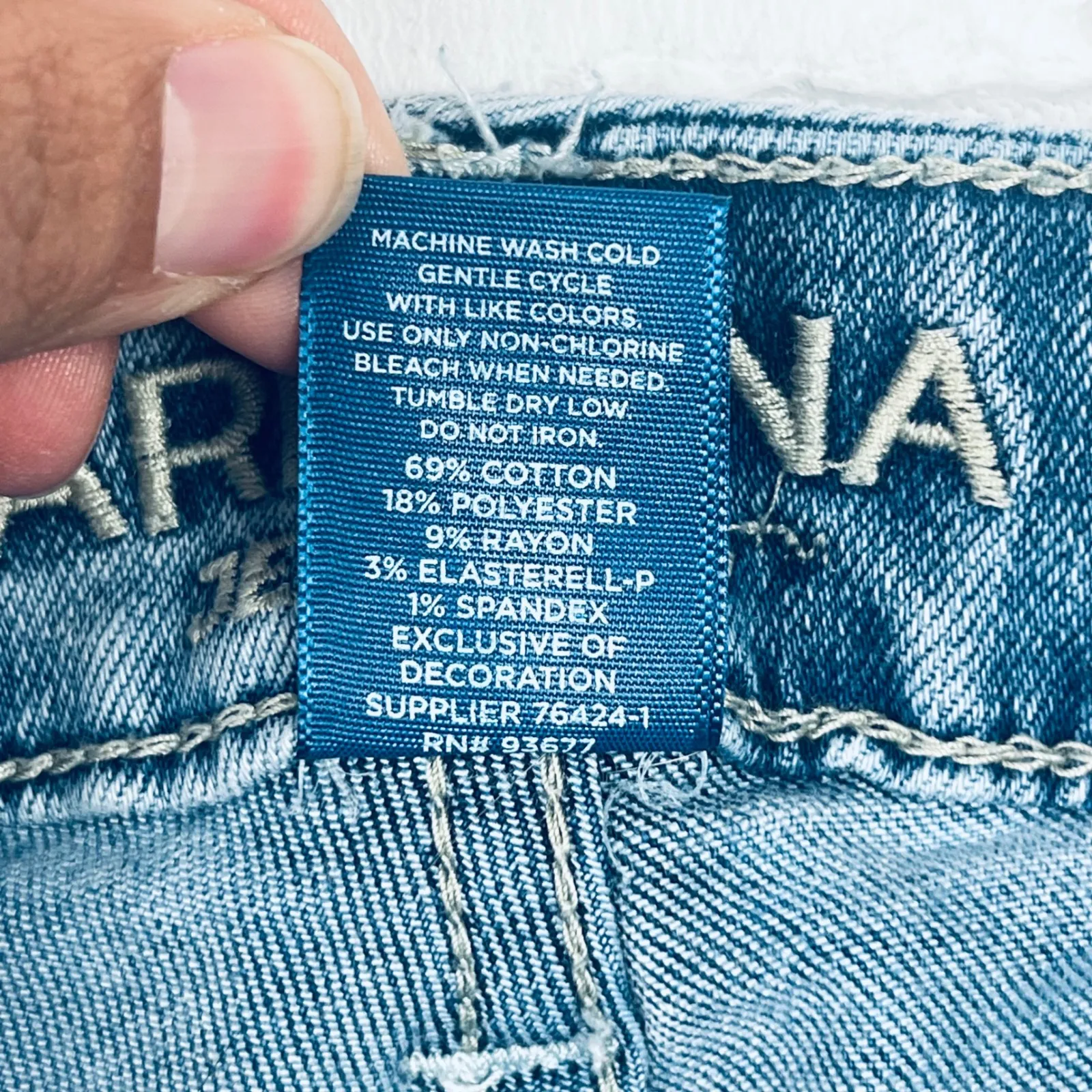 Arizona Jean Co Womens Blue Wash Denim Jeans Size‎ 9 Long Casual Pants - Image 9