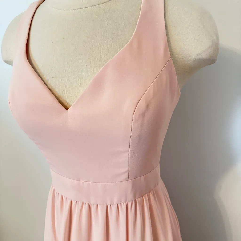 Kennedy Blue Riley Floor Length Maxi Bridesmaid Dress in Blush Pink Size 4 - Image 6