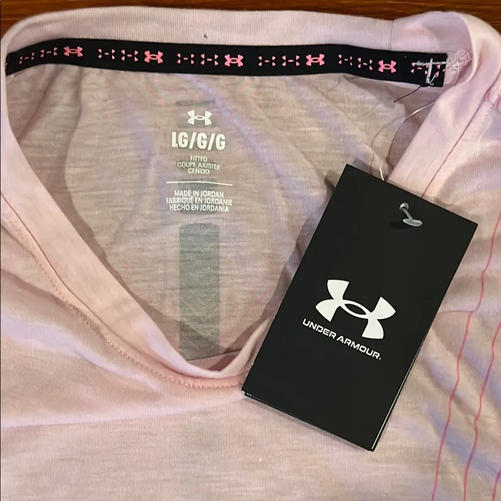 Under Armour Pink Fitted Short Sleeve Tee - Image 7