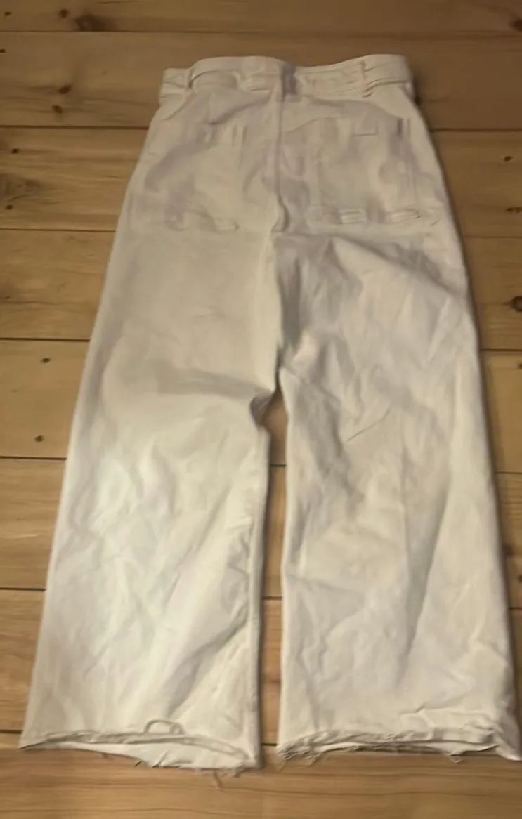 High Rise White/ Cream Colored Jeans - Image 3