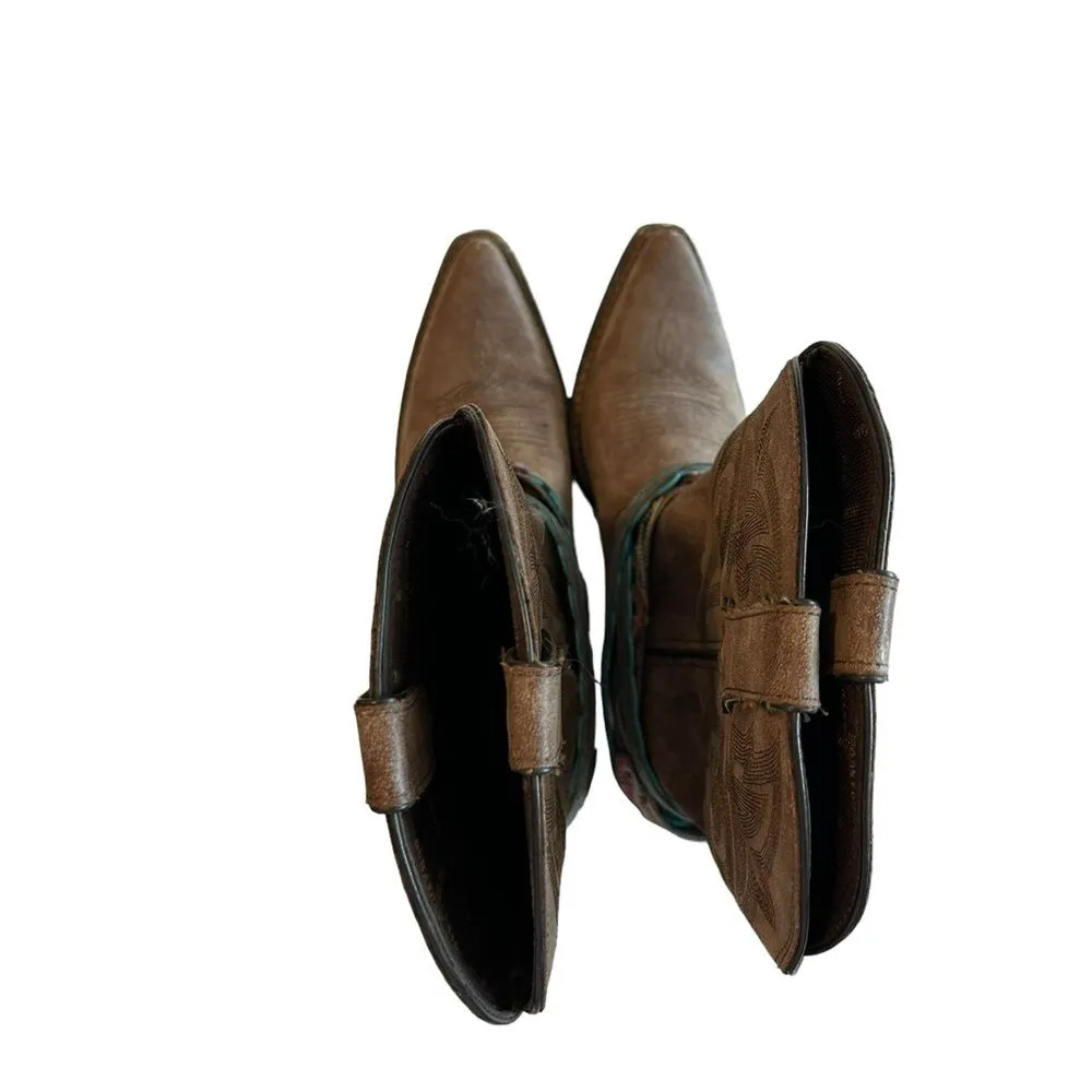 Durango Women’s 10 Accessorized Western‎ Cowgirl Boots Brown Bling Nashville New - Image 11