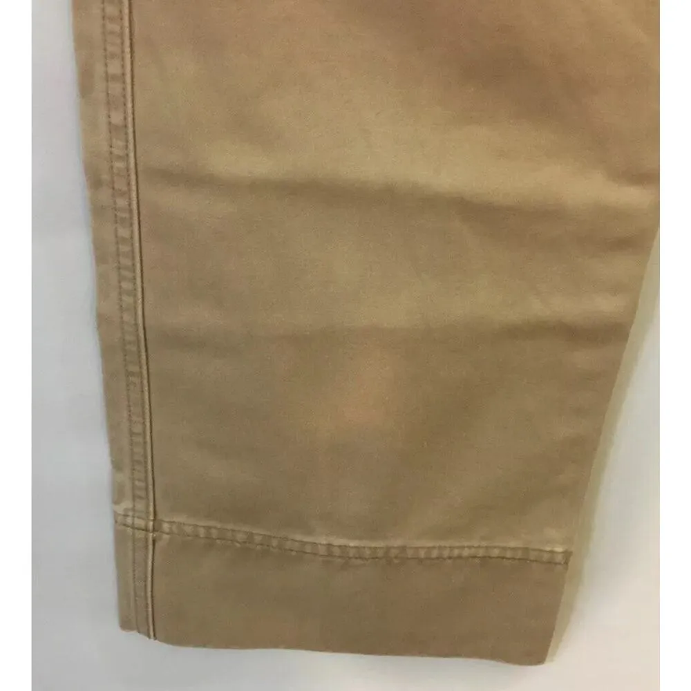 GAP Jeans Tan Cotton Cargo Capri Pants with Back Flap Pockets Womens Size 4 - Image 5