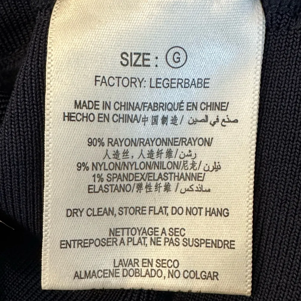 Herve Leger One Shoulder Striped bandage dress navy with red accents - Image 13