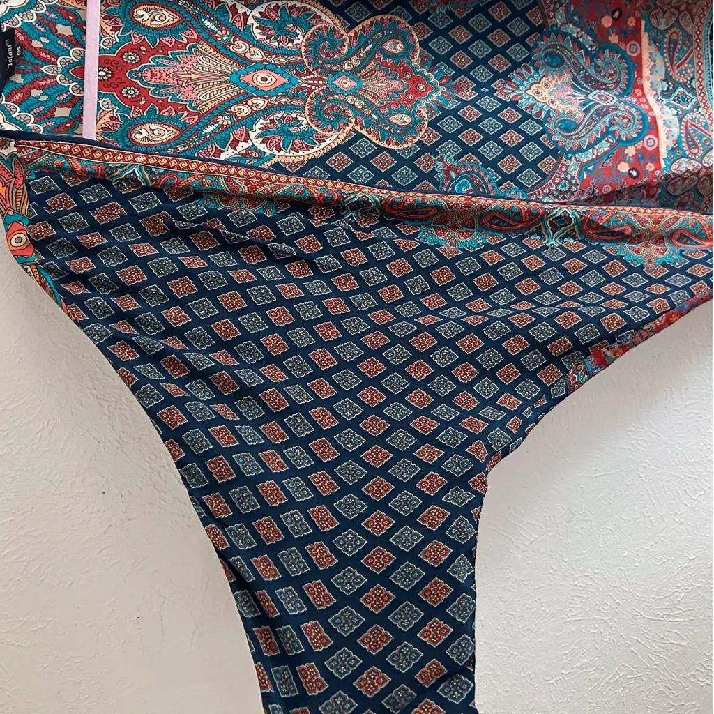 Tolani 100% Silk Boho Kimono / Open Front – O/S - Image 3