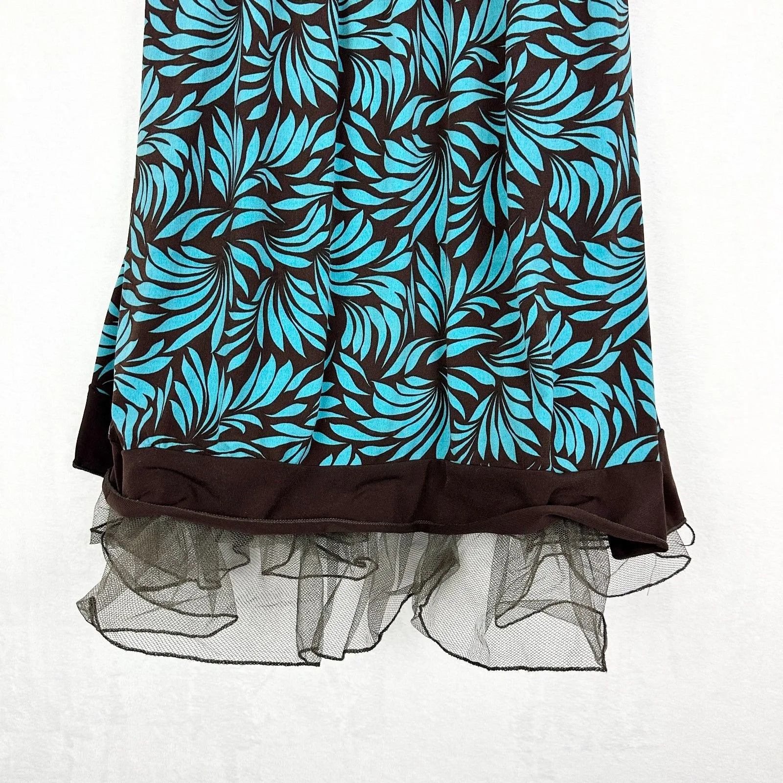 Speechless Vintage Y2K Babydoll Milkmaid Dress Size Large Fairy Tulle Hem 00s - Image 5