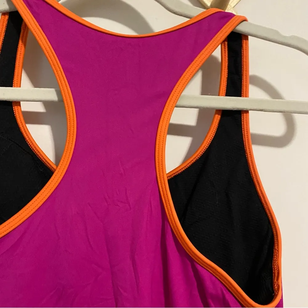 Spanx Magenta and Orange Peplum Style Workout Tank Medium - Image 9
