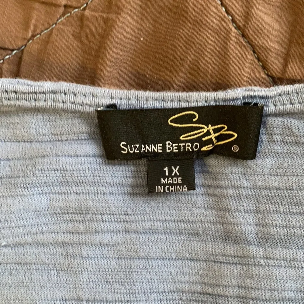 Suzanne Betro Blue Top Size 1X - Image 3