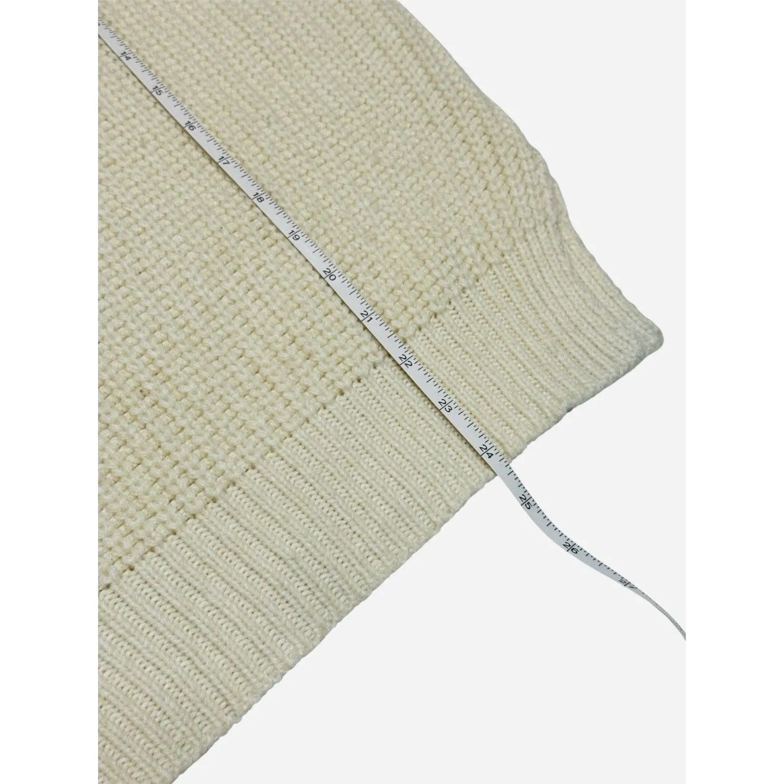 Skies Are Blue Small Oatmeal Sweater Criss Cross Back Chunky‎ Knit Cozy Casual - Image 8