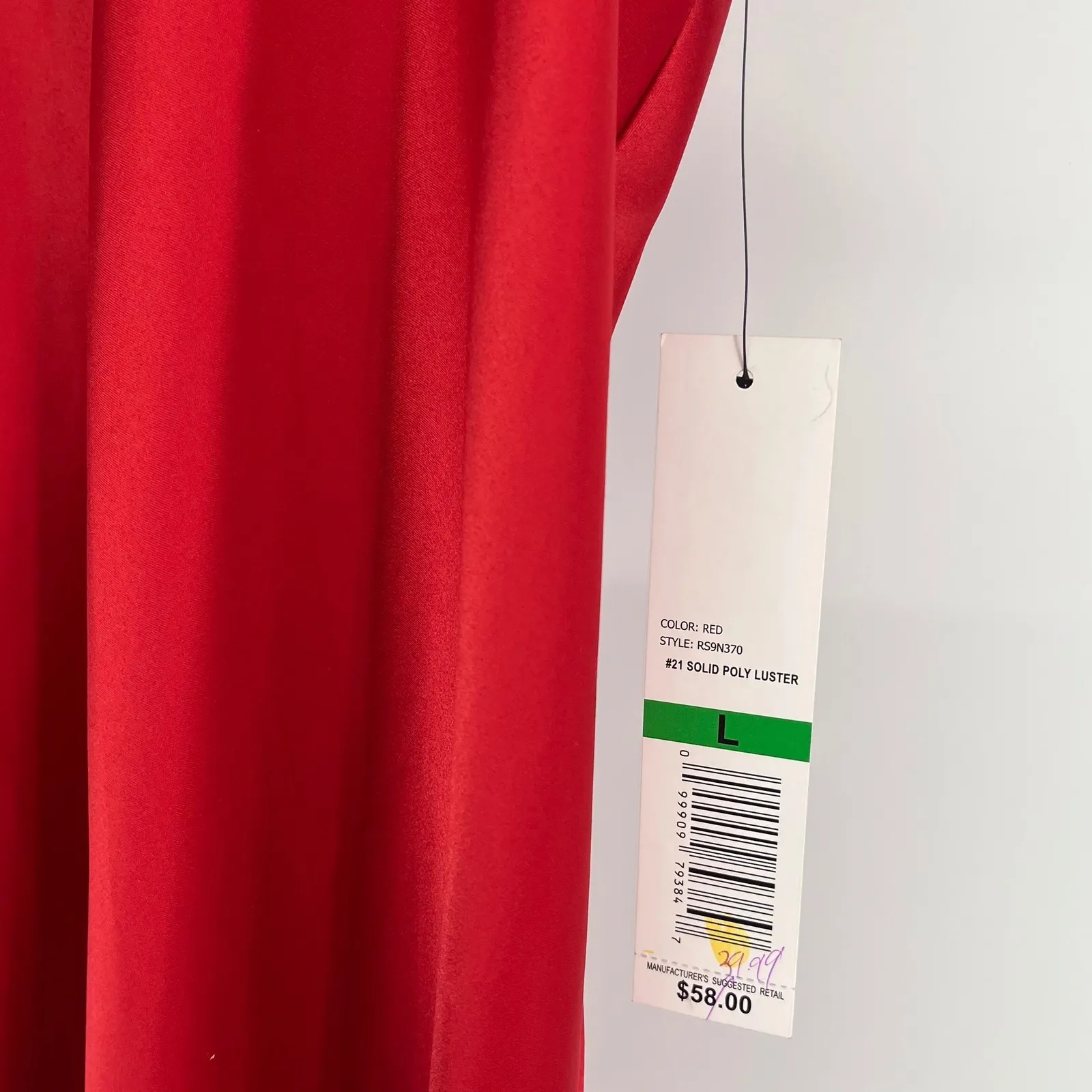 Rafaella Women Red Sleeveless Tank Top Sequins Necklace Detail Holiday Size L - Image 6