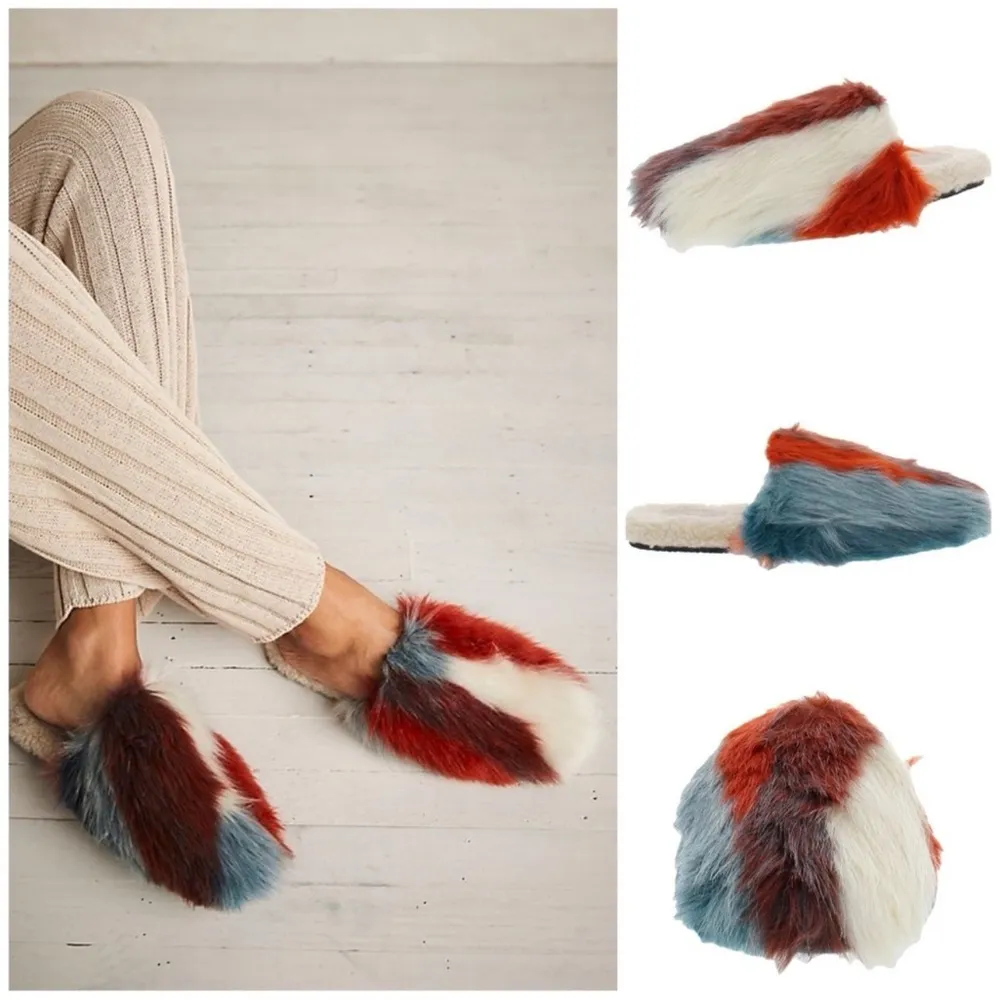 NWT Free People Daylights Faux Fur Slipper Slides - Image 2