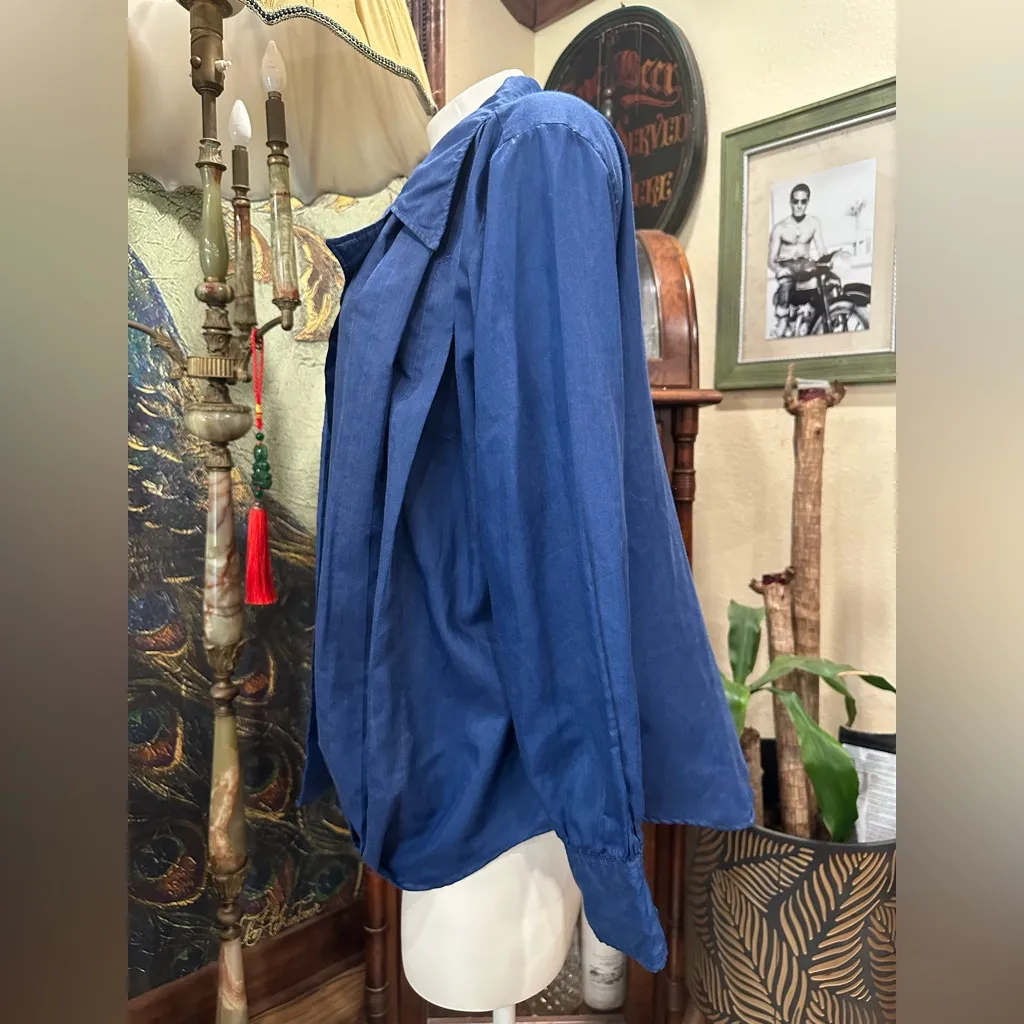 VINTAGE COS  Cob Blue Blouse - Image 2