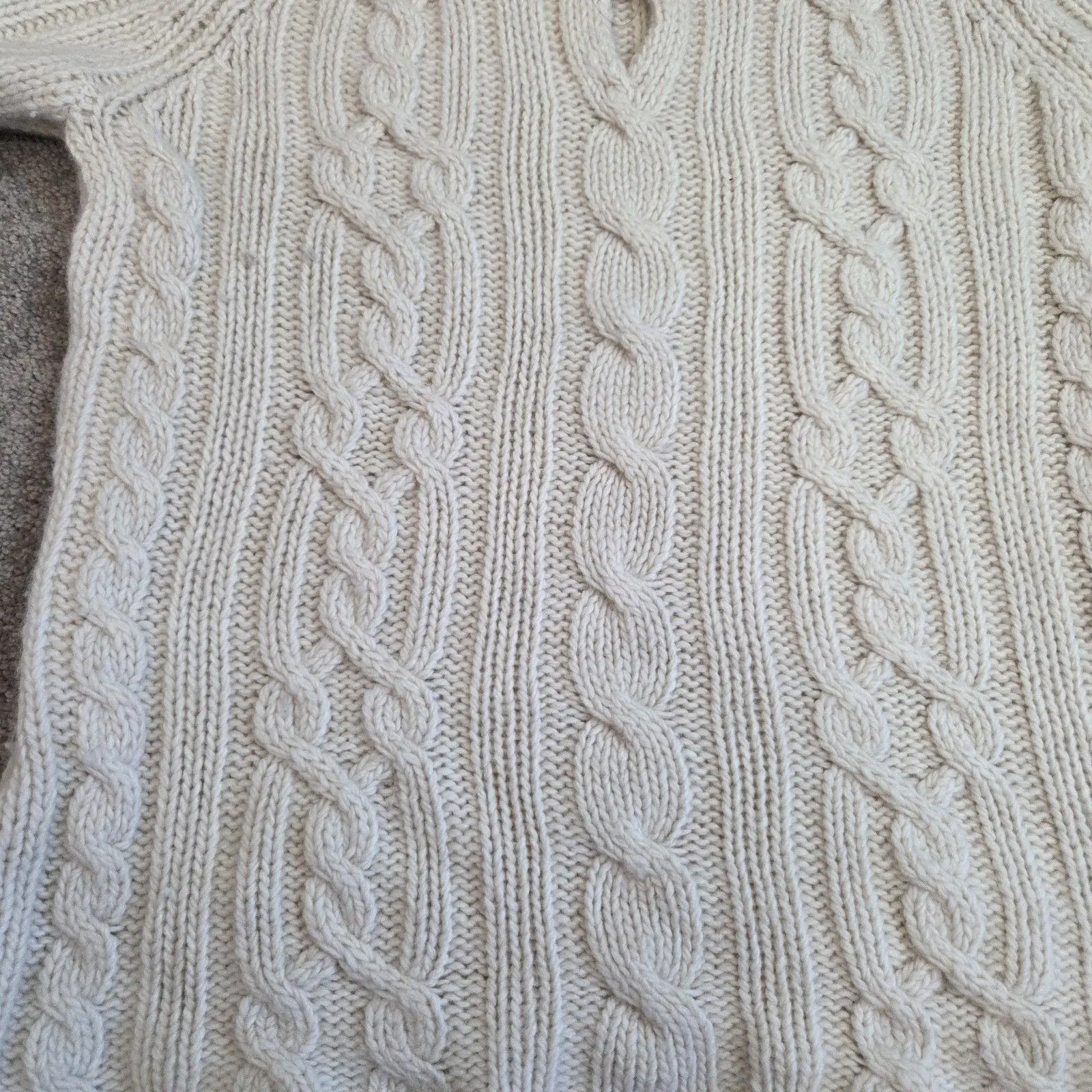 Old Navy Womens Large Vintage Cable Knit Hooded Sweater Y2K Bella Elena Gilbert - Image 6