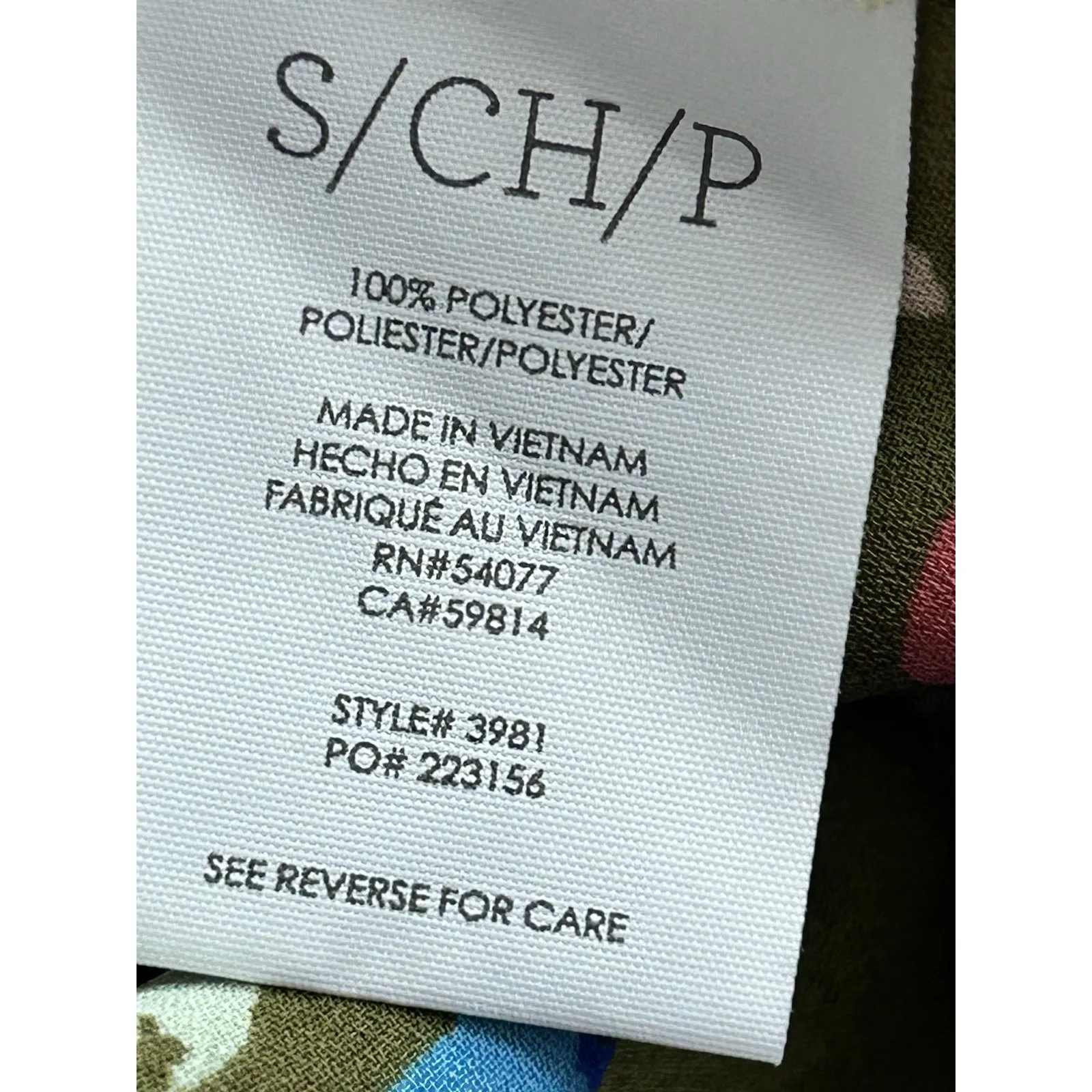 Cabi‎ Wild Flower Tank Top Sleeveless Womens Small V Neck Floral 3981 - Image 5